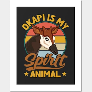 Okapi is my Spirit Animal - Congolese Giraffe Posters and Art